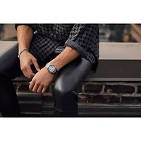 Bulova Maquina Mens Automatic Gray Bracelet Watch 98a179