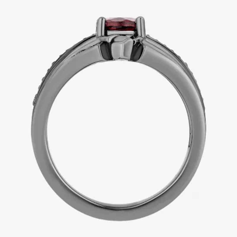 Villains Womens 1/8 CT. T.W. Genuine Red Garnet Sterling Silver Evil Queen Cocktail Ring