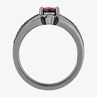 Villains Womens 1/8 CT. T.W. Genuine Red Garnet Sterling Silver Evil Queen Cocktail Ring