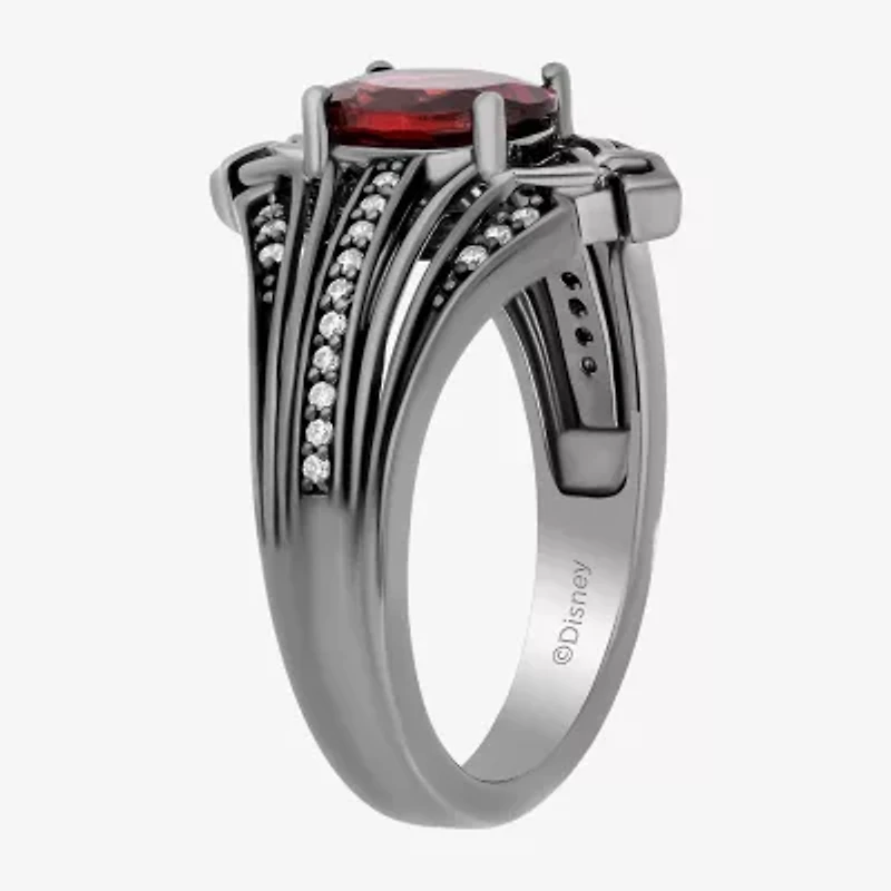 Villains Womens 1/8 CT. T.W. Genuine Red Garnet Sterling Silver Evil Queen Cocktail Ring