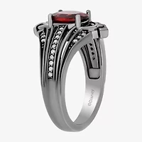 Villains Womens 1/8 CT. T.W. Genuine Red Garnet Sterling Silver Evil Queen Cocktail Ring