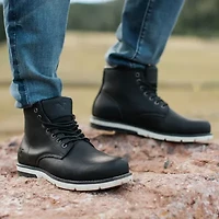 Territory Mens Axel Flat Heel Lace-Up Boots