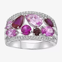 Limited Quantities! Womens Lab Created Pink Sapphire Sterling Silver Cocktail Ring