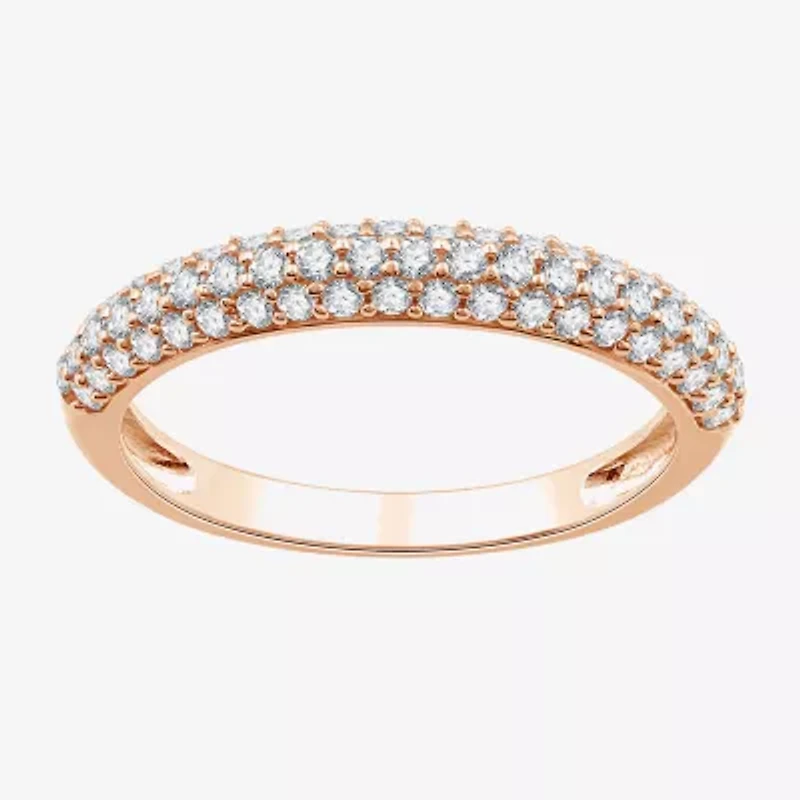 Womens 1/2 CT. T.W. Lab Grown White Diamond 10K Gold Wedding Engagement Ring