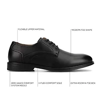 Vance Co Barclay Mens Almond Closed Toe Oxford Shoes