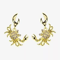 Bijoux Bar Gold Tone Crab Womens Drop Earrings