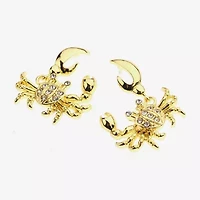 Bijoux Bar Gold Tone Crab Womens Drop Earrings