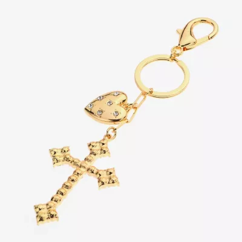 Bijoux Bar Gold Tone Cross Bag Charm