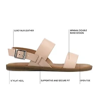 Journee Collection Womens Lavine Slingback Strap Flat Sandals