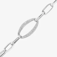 Limited Quantities! Womens Sterling Silver 7.5 Inch Semisolid Paperclip Chain Bracelet