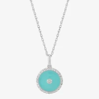 Limited Quantities! Womens 1/5 CT. Natural White Diamond Sterling Silver Round 18 Inch Pendant Necklace