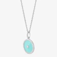 Limited Quantities! Womens 1/5 CT. Natural White Diamond Sterling Silver Round 18 Inch Pendant Necklace