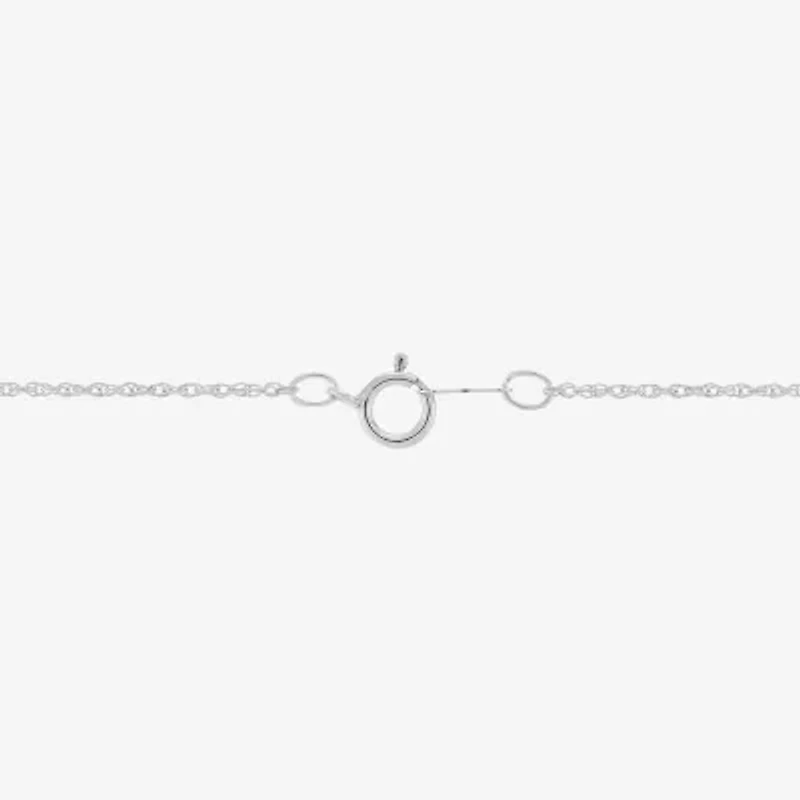 Womens 1/5 CT. Natural White Diamond Sterling Silver Round 18 Inch Pendant Necklace