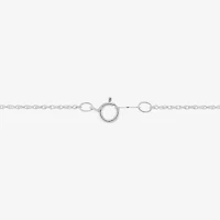 Womens 1/5 CT. Natural White Diamond Sterling Silver Round 18 Inch Pendant Necklace
