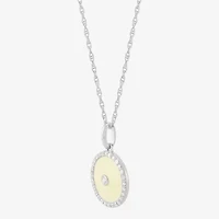 Womens 1/5 CT. Natural White Diamond Sterling Silver Round 18 Inch Pendant Necklace