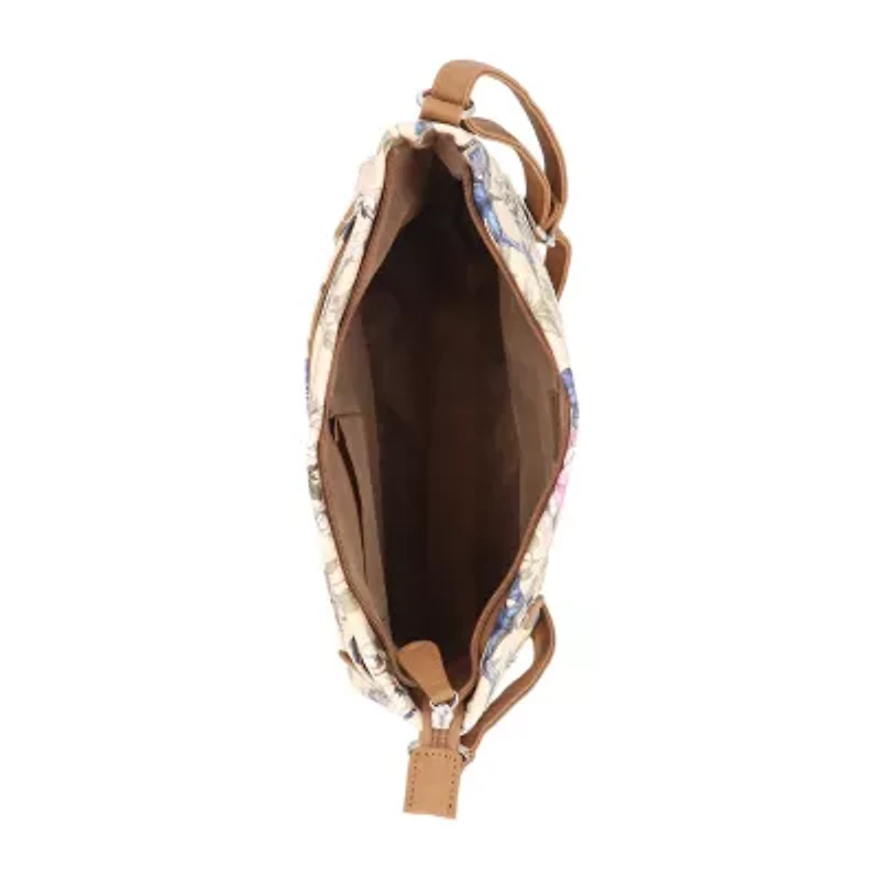 Multi Sac Lorraine Floral Print Large Crossbody Bag
