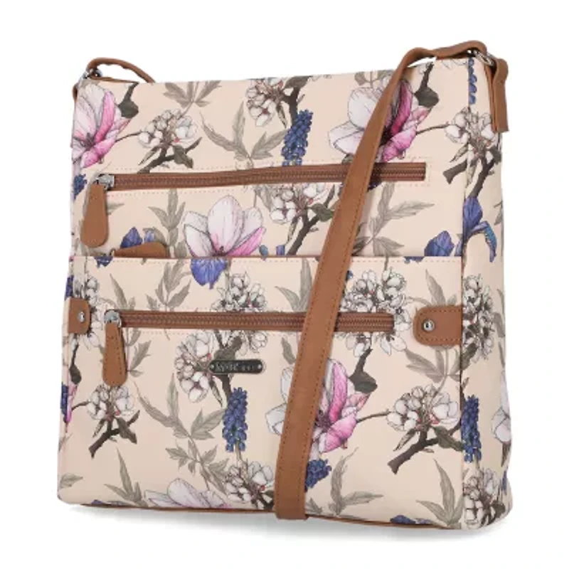 Multi Sac Lorraine Floral Print Large Crossbody Bag