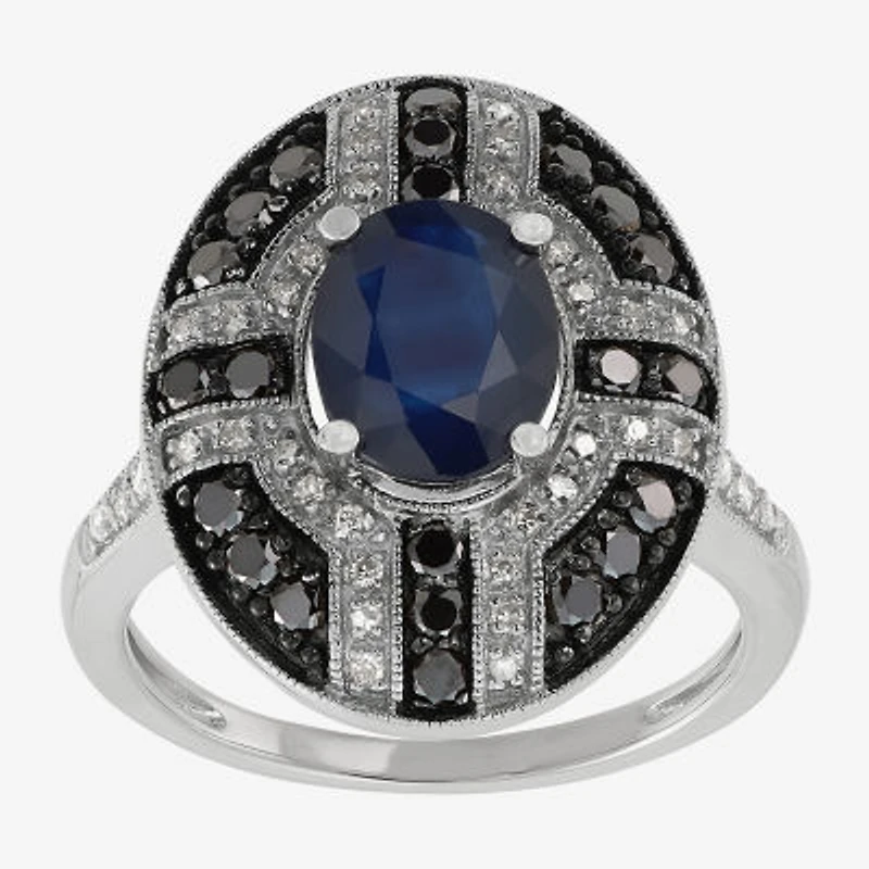 Limited Quantities! Womens 5/8 CT. T.W. Genuine Blue Sapphire Sterling Silver Oval Cocktail Ring