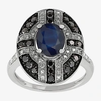 Limited Quantities! Womens 5/8 CT. T.W. Genuine Blue Sapphire Sterling Silver Oval Cocktail Ring