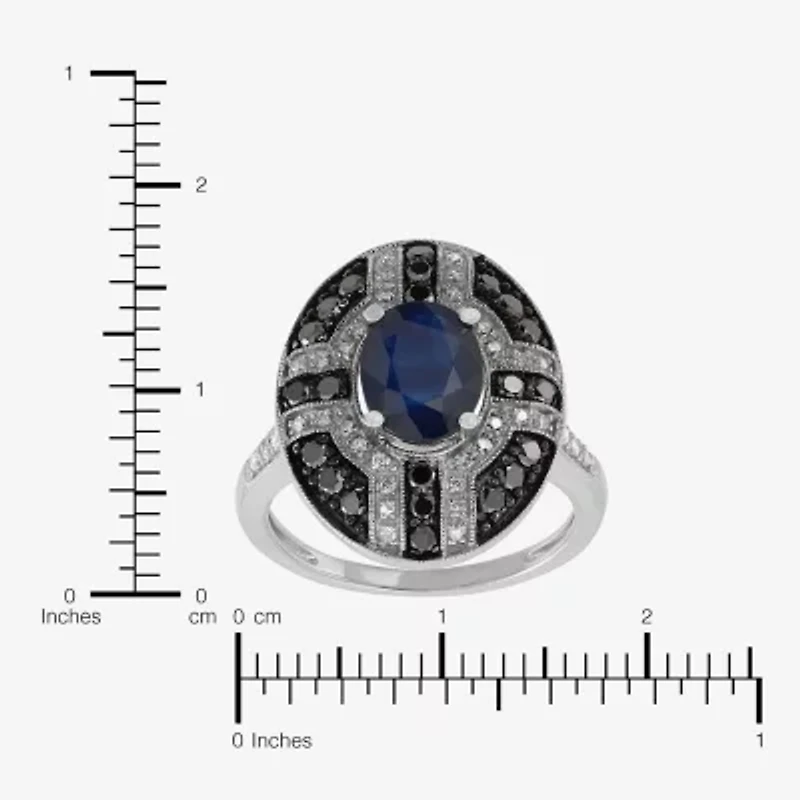Limited Quantities! Womens 5/8 CT. T.W. Genuine Blue Sapphire Sterling Silver Oval Cocktail Ring