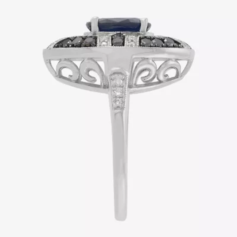 Limited Quantities! Womens 5/8 CT. T.W. Genuine Blue Sapphire Sterling Silver Oval Cocktail Ring