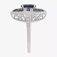 Limited Quantities! Womens 5/8 CT. T.W. Genuine Blue Sapphire Sterling Silver Oval Cocktail Ring