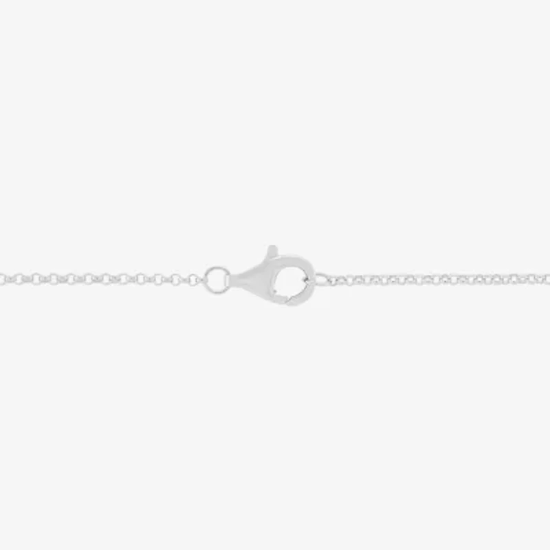 Limited Quantities! Womens White Cultured Freshwater Pearl Sterling Silver Circle 18 Inch Pendant Necklace