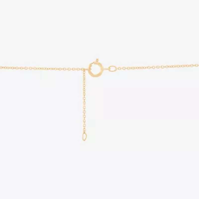 Limited Quantities! Womens Diamond Accent Lab Created White Opal 10K Gold Round 17 Inch Pendant Necklace
