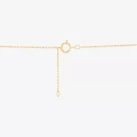 Limited Quantities! Womens Diamond Accent Lab Created White Opal 10K Gold Round 17 Inch Pendant Necklace