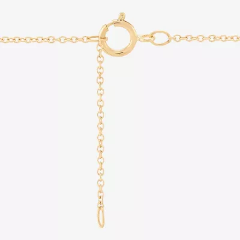 Limited Quantities! Womens Diamond Accent Lab Created White Opal 10K Gold Star 17 Inch Pendant Necklace