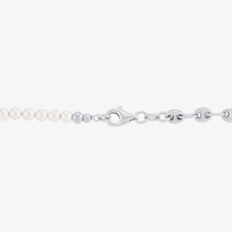 Womens Sterling Silver 7.5 Inch Mariner Chain Bracelet
