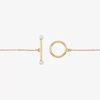 Womens Dyed White Cultured Freshwater Pearl 14K Gold Over Silver 18 Inch Pendant Necklace