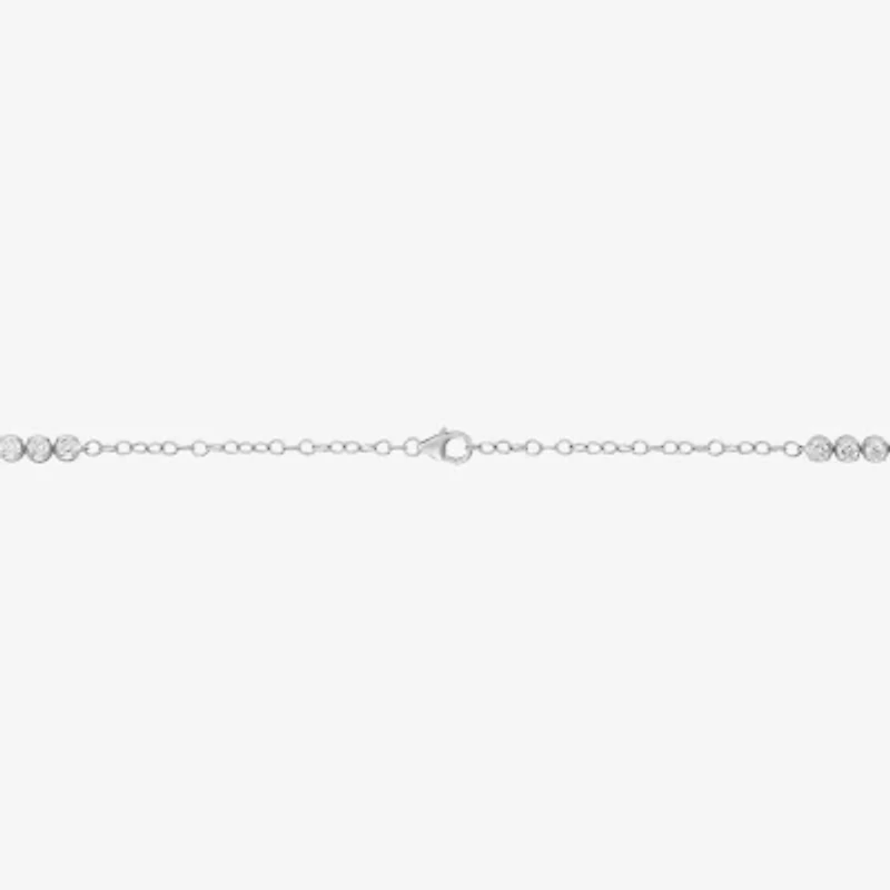 (I1/H-I) Womens White Diamond 10K Gold 18 Inch Tennis Necklace