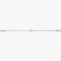 (I1/H-I) Womens White Diamond 10K Gold 18 Inch Tennis Necklace