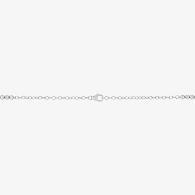 (H-I/I1) Womens White Diamond 10K Gold 18 Inch Tennis Necklace