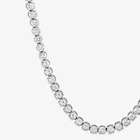 (H-I/I1) Womens White Diamond 10K Gold 18 Inch Tennis Necklace