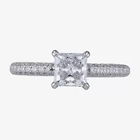 Signature By Modern Bride (F / Si1) Womens 1 3/4 CT. T.W. Lab Grown White Diamond 10K Gold Side Stone Engagement Ring
