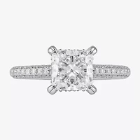 Signature By Modern Bride (F / Si1) Womens 2 3/4 CT. T.W. Lab Grown White Diamond 14K Gold Side Stone Engagement Ring