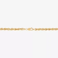 Unisex Adult 10K Gold 24 Inch Rope Chain Necklace