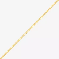 Made in Italy Womens 10K Gold 7.5 Inch Solid Fashion Chain Bracelet