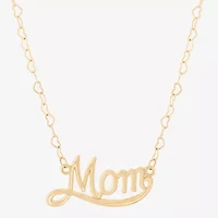 "Mom" Womens 10K Gold 18 Inch Pendant Necklace