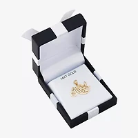 Womens 14K Gold Angel Pendant