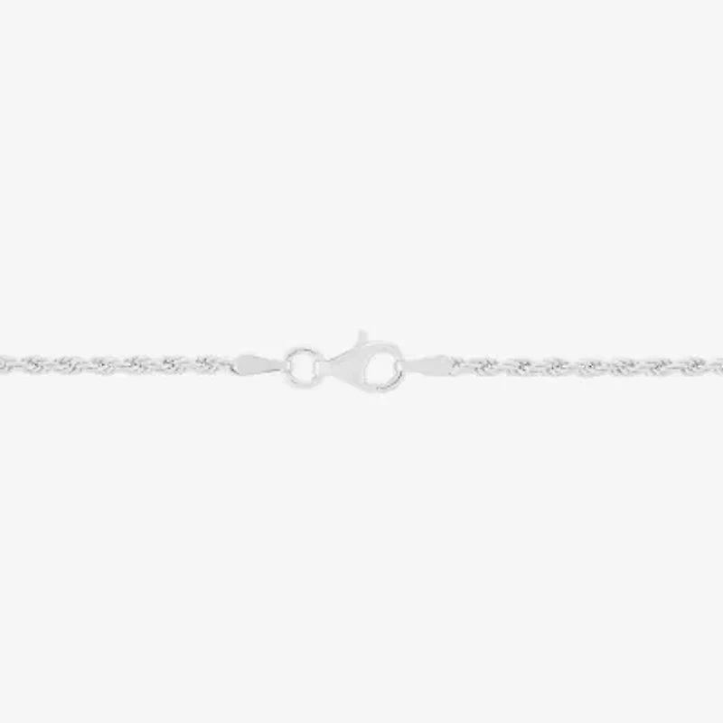 Crucifix Mens White Cubic Zirconia 14K Gold Over Silver Cross 24 Inch Pendant Necklace