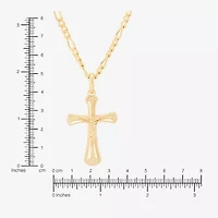 Mens 14K Gold Over Silver Sterling Silver Cross Pendant