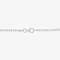 Diamonart American Flag Mens Multi Color Cubic Zirconia Sterling Silver Cross 22 Inch Pendant Necklace