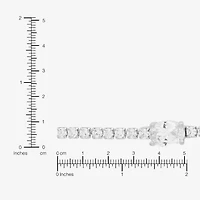 Diamonart Womens Cubic Zirconia Sterling Silver Oval 7.5 Inch Tennis Bracelet