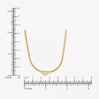 (H-I Womens 1/2 CT. T.W. Lab Grown White Diamond 14K Gold Over Silver Sterling Silver Oval 16 Inch Pendant Necklace