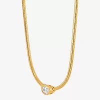 (H-I Womens 1/2 CT. T.W. Lab Grown White Diamond 14K Gold Over Silver Sterling Silver Oval 16 Inch Pendant Necklace