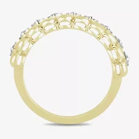 Womens 1/4 CT. T.W. Lab Grown White Diamond 14K Gold Over Silver Sterling Band