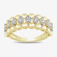 Womens 1/4 CT. T.W. Lab Grown White Diamond 14K Gold Over Silver Sterling Band